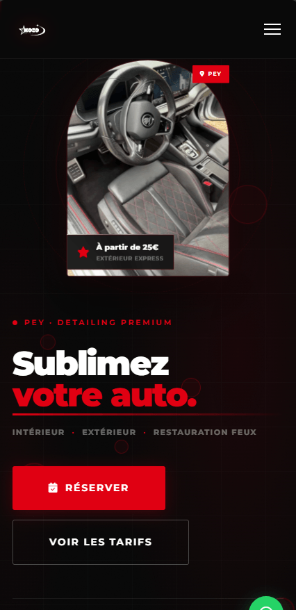 Site Kocodesign — version mobile