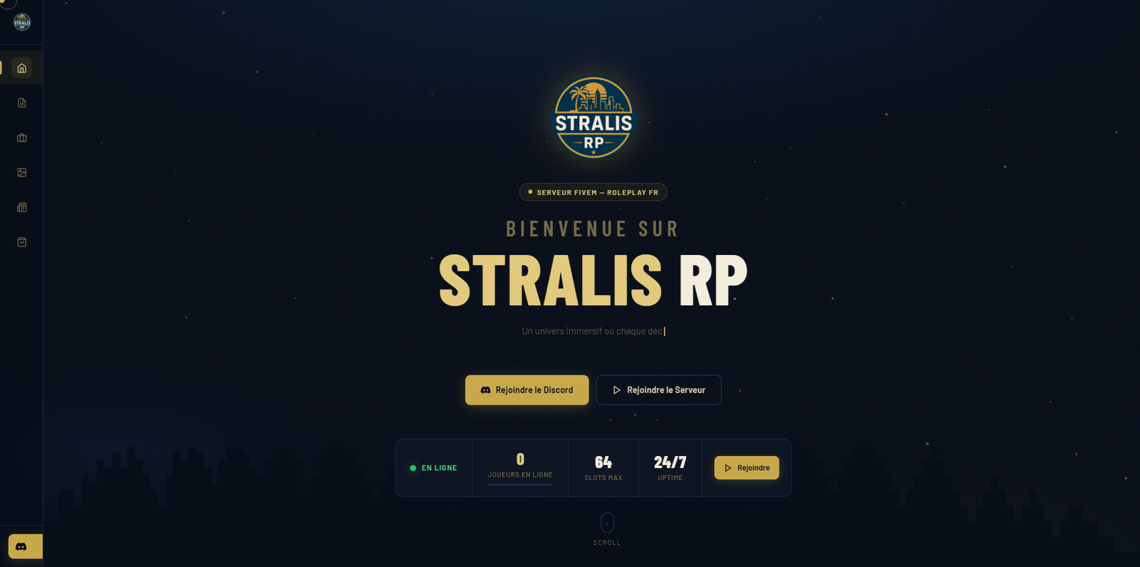 Site Stralis RP réalisé par LaurayWeb — version desktop